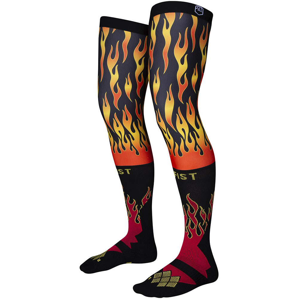 Fist Flaming Hawt Knee Brace Socks