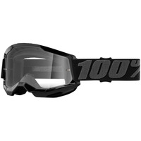 100% PERCENT STRATA 2 BLACK CLEAR GOGGLES