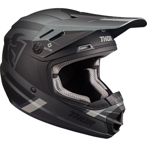 THOR 2023 SECTOR MIPS SPLIT CHARCOAL / BLACK KIDS HELMET - S