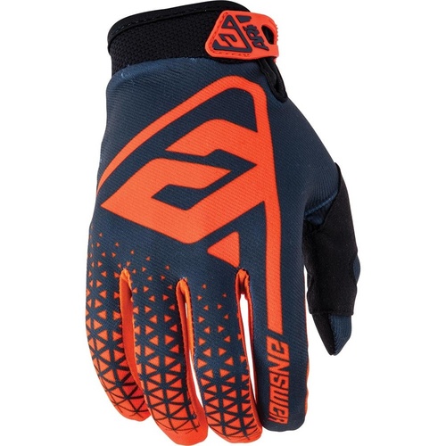 ANSWER 2019 AR-1 FLO ORANGE/BLACK KIDS GLOVES - MD