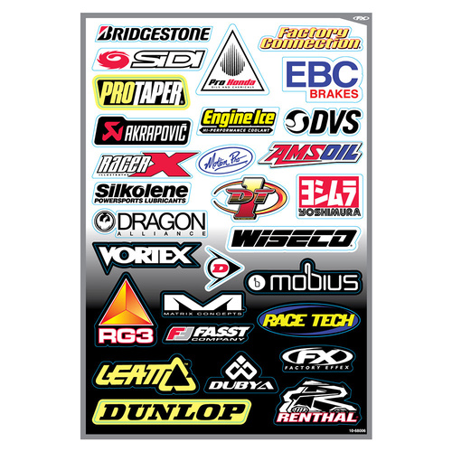 FACTORY EFFEX FX SPONSOR STICKER SHEET D