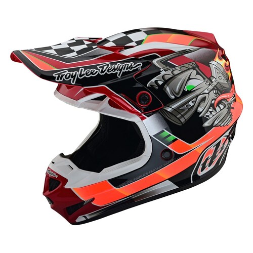 TROY LEE DESIGNS 2023 SE4 POLY CARB BLACK HELMET - S