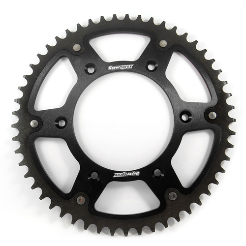 SUPERSPROX KTM/HUSQVARNA/HUSABERG BLACK STEALTH REAR SPROCKET - 52T