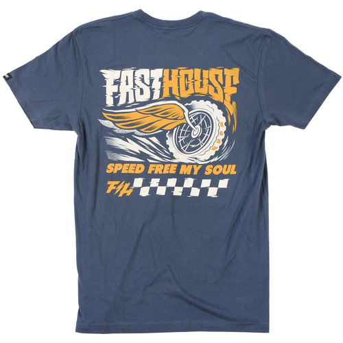 FASTHOUSE HIGH ROLLER INDIGO TEE SHIRT - SM