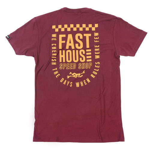 FASTHOUSE ESSENTIAL MAROON TEE SHIRT - SM