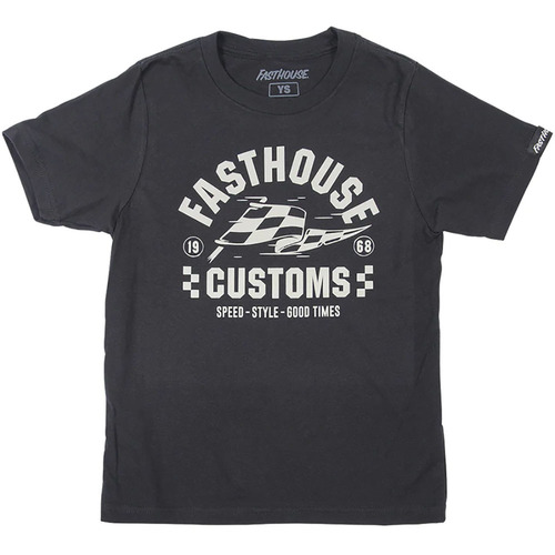 FASTHOUSE SPRINTER BLACK KIDS TEE SHIRT - XS