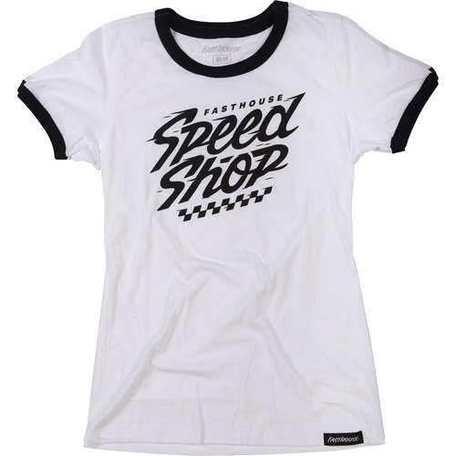 FASTHOUSE HASTE WHITE / BLACK WOMEN'S TEE SHIRT - SM