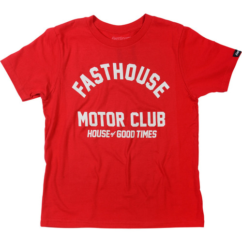 FASTHOUSE BRIGADE RED KIDS TEE SHIRT - MD