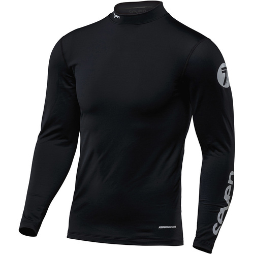 SEVEN ZERO STAPLE BLACK KIDS COMPRESSION JERSEY - S