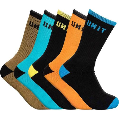 UNIT REACT BAMBOO MULTI 5PK SOCKS 7-11