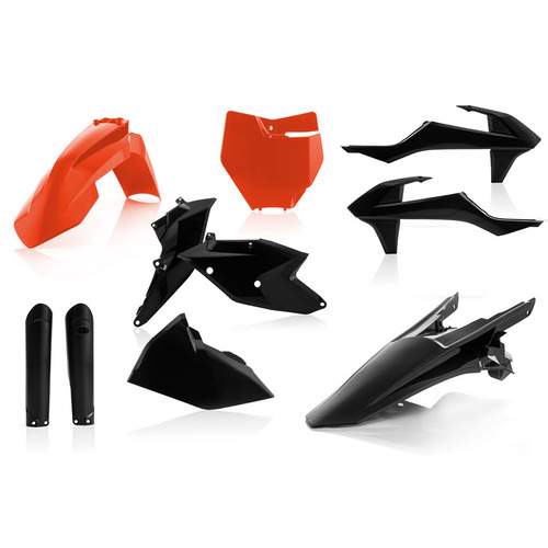 ACERBIS KTM SX/SX-F 2016-18 ORANGE BLACK PLASTICS KIT