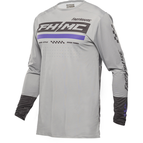 FASTHOUSE 2024 HELIX PODIUM GREY / BLACK / PURPLE JERSEY - S