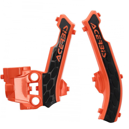 ACERBIS KTM 50SX 16-23 ORANGE / BLACK X-GRIP FRAME GUARDS