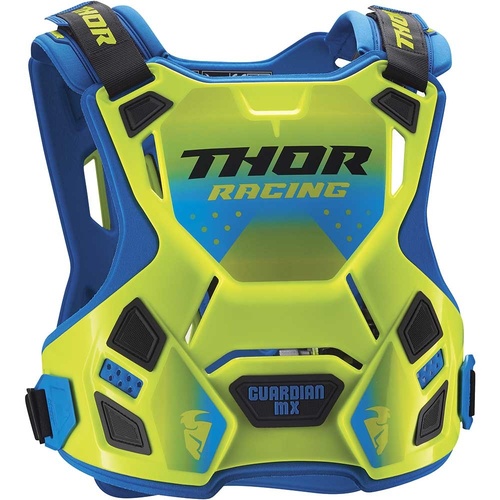 THOR GUARDIAN MX FLO GREEN/BLUE KIDS BODY ARMOUR - 2XS/XS