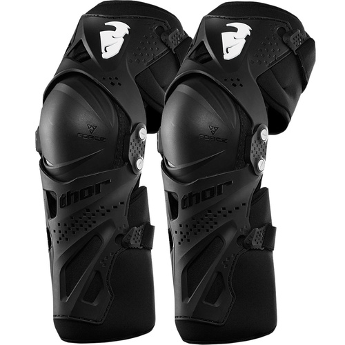 THOR MX FORCE XP ADULT BLACK KNEE GUARDS - S/M