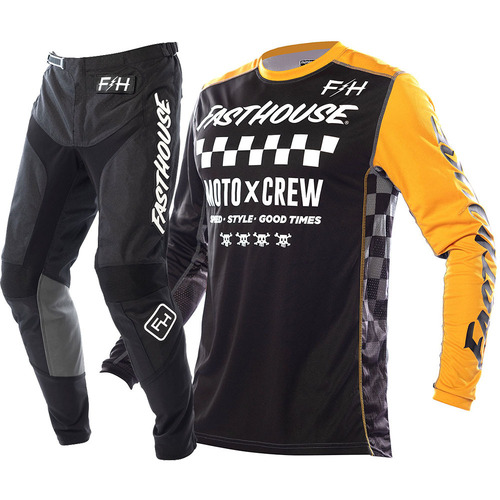 FASTHOUSE 2022 GRINDHOUSE ALPHA BLACK / AMBER GEAR SET