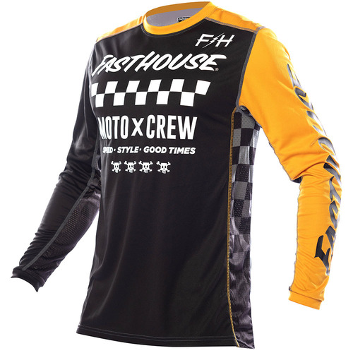 FASTHOUSE 2022 GRINDHOUSE ALPHA BLACK / AMBER KIDS JERSEY - SM