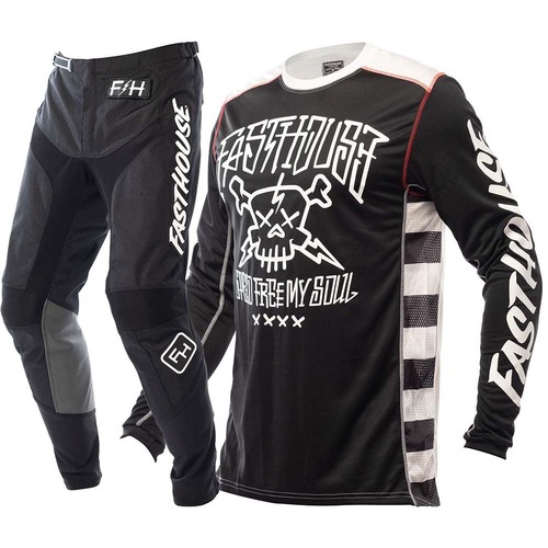 FASTHOUSE 2022 GRINDHOUSE AKUMA BLACK KIDS GEAR SET