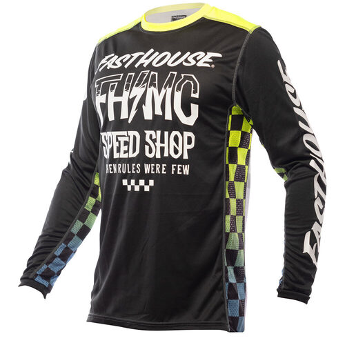 FASTHOUSE 2022 GRINDHOUSE BRUTE BLACK / HI-VIZ JERSEY - SM