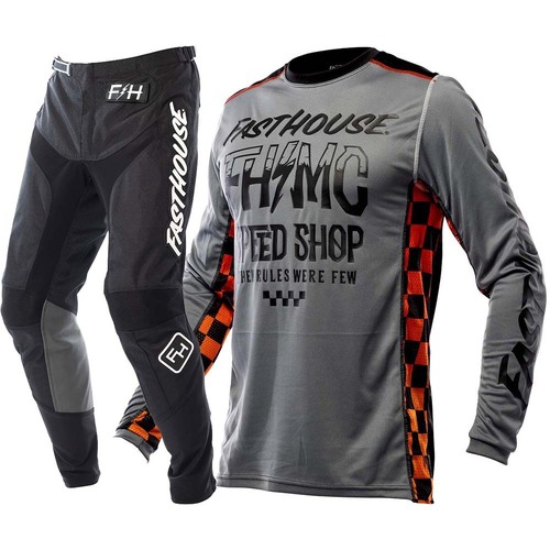 FASTHOUSE 2022 GRINDHOUSE BRUTE GREY / BLACK KIDS GEAR SET