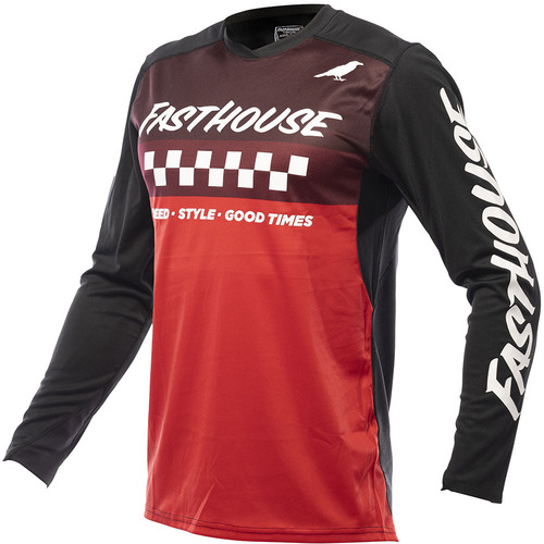 FASTHOUSE 2022 ELROD BLACK / RED JERSEY - SM