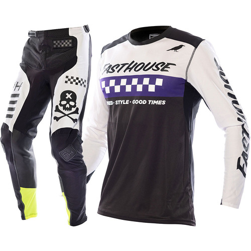 FASTHOUSE 2022 ELROD WHITE / PURPLE GEAR SET