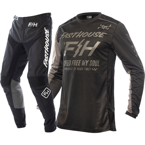 FASTHOUSE 2023 GRINDHOUSE SLAMMER BLACK / GREY GEAR SET