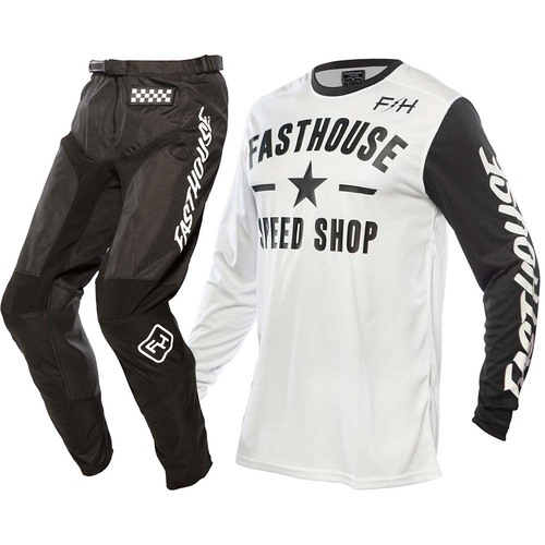 FASTHOUSE 2023 CARBON WHITE / BLACK GEAR SET