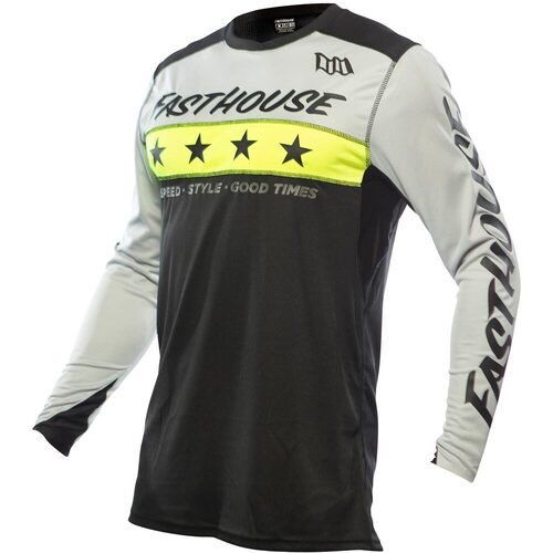 FASTHOUSE 2023 ELROD ASTRE SILVER / BLACK KIDS JERSEY - XS