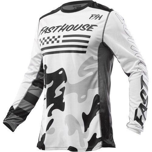 FASTHOUSE GRINDHOUSE RIOT WHITE / BLACK KIDS JERSEY - XS