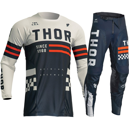 THOR 2024 PULSE COMBAT MIDNIGHT / VINTAGE WHITE KIDS GEAR SET