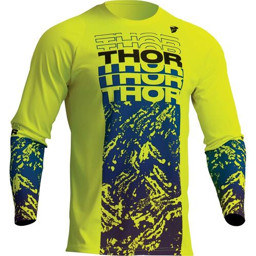 THOR 2023 SECTOR ATLAS ACID / BLUE KIDS JERSEY - M