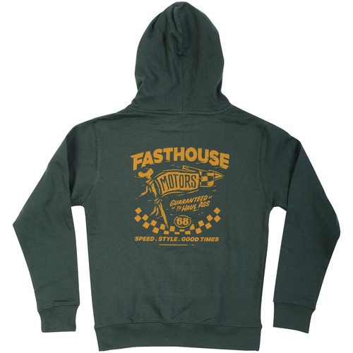 FASTHOUSE ALL OUT ALPINE GREEN KIDS PULLOVER HOODIE - MD