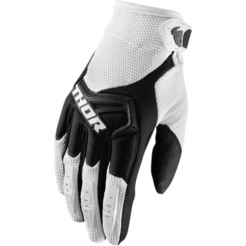 THOR SPECTRUM WHITE/BLACK KIDS GLOVES - LG