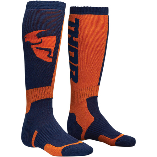 THOR MX SOCK NAVY/ORANGE - 10-13