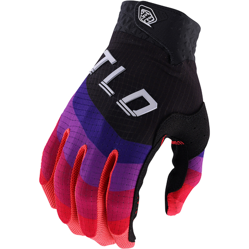 TROY LEE DESIGNS 2024 Air A1 LE REVERB BLACK / GLO RED KIDS GLOVES - XS