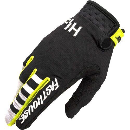 FASTHOUSE 2023 ELROD ASTRE BLACK / WHITE KIDS GLOVES - XS