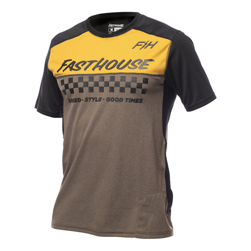 FASTHOUSE MTB ALLOY MESA SS HEATHER GOLDEN/BROWN JERSEY - SM