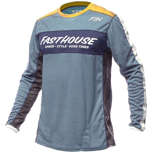 FASTHOUSE MTB ACADIA HEATHER INDIGO LS JERSEY - S