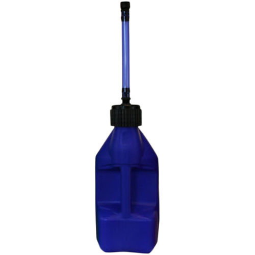 TUFF JUG 20L BLUE/BLACK STANDARD CAP FUEL CAN W/BLUE FLEXIBLE AUTO SHUT OFF SPOUT