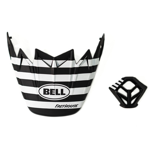 BELL MOTO-9 FASTHOUSE STRIPE MATT WHITE/BLACK VISOR KIT