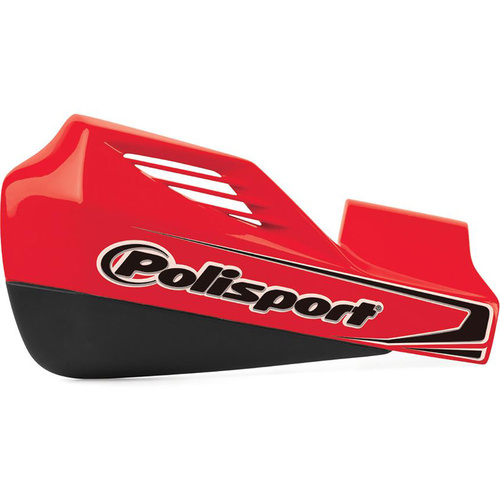 POLISPORT MX ROCKS RED HAND GUARDS W/MOUNT KIT