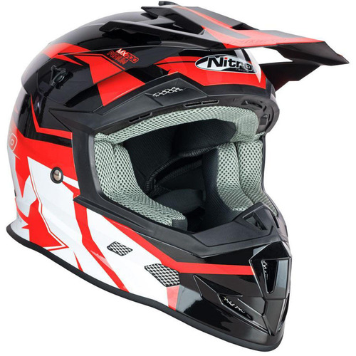 NITRO MX700 BLACK / RED / WHITE KIDS HELMET - M