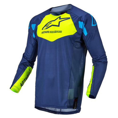 ALPINESTARS 2022 TECHSTAR FACTORY BLUE/YELLOW/FLURO BLUE JERSEY - MD