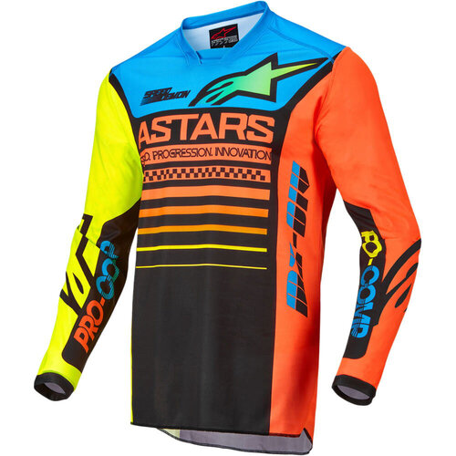 ALPINESTARS 2022 RACER COMPASS BLACK / FLURO / CORAL JERSEY - MD