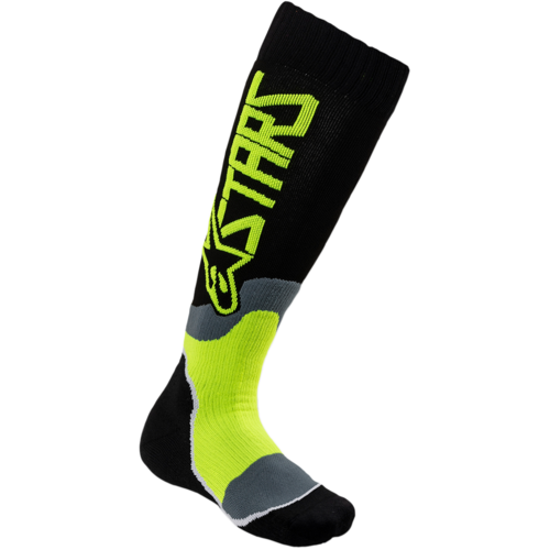 ALPINESTARS MX PLUS-2 BLACK/YELLOW FLUO KIDS SOCKS