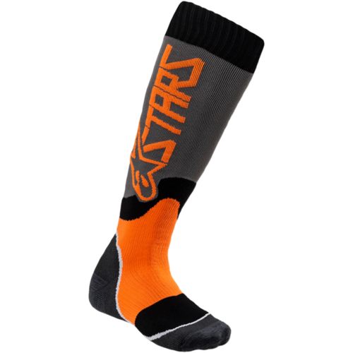 ALPINESTARS MX PLUS-2 ORANGE/GREY FLUO KIDS SOCKS