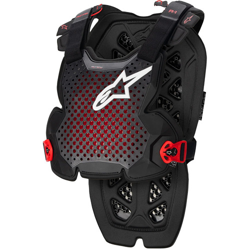 ALPINESTARS A1 PRO ANTHRACITE / BLACK / RED BODY ARMOUR - M/L