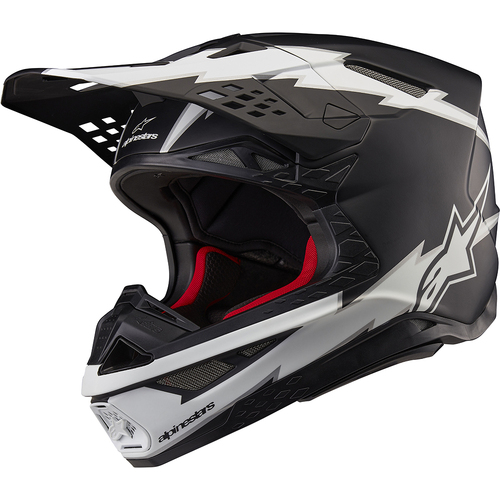 ALPINESTARS 2024 S-M10 AMPRESS MATTE BLACK / WHITE HELMET - S