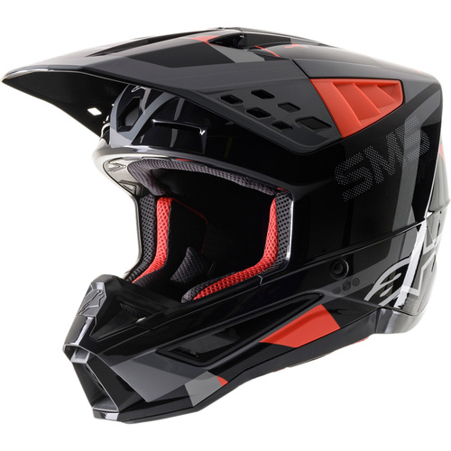 ALPINESTARS 2021 S-M5 ROVER ANTHRACITE/FLURO RED HELMET - MD